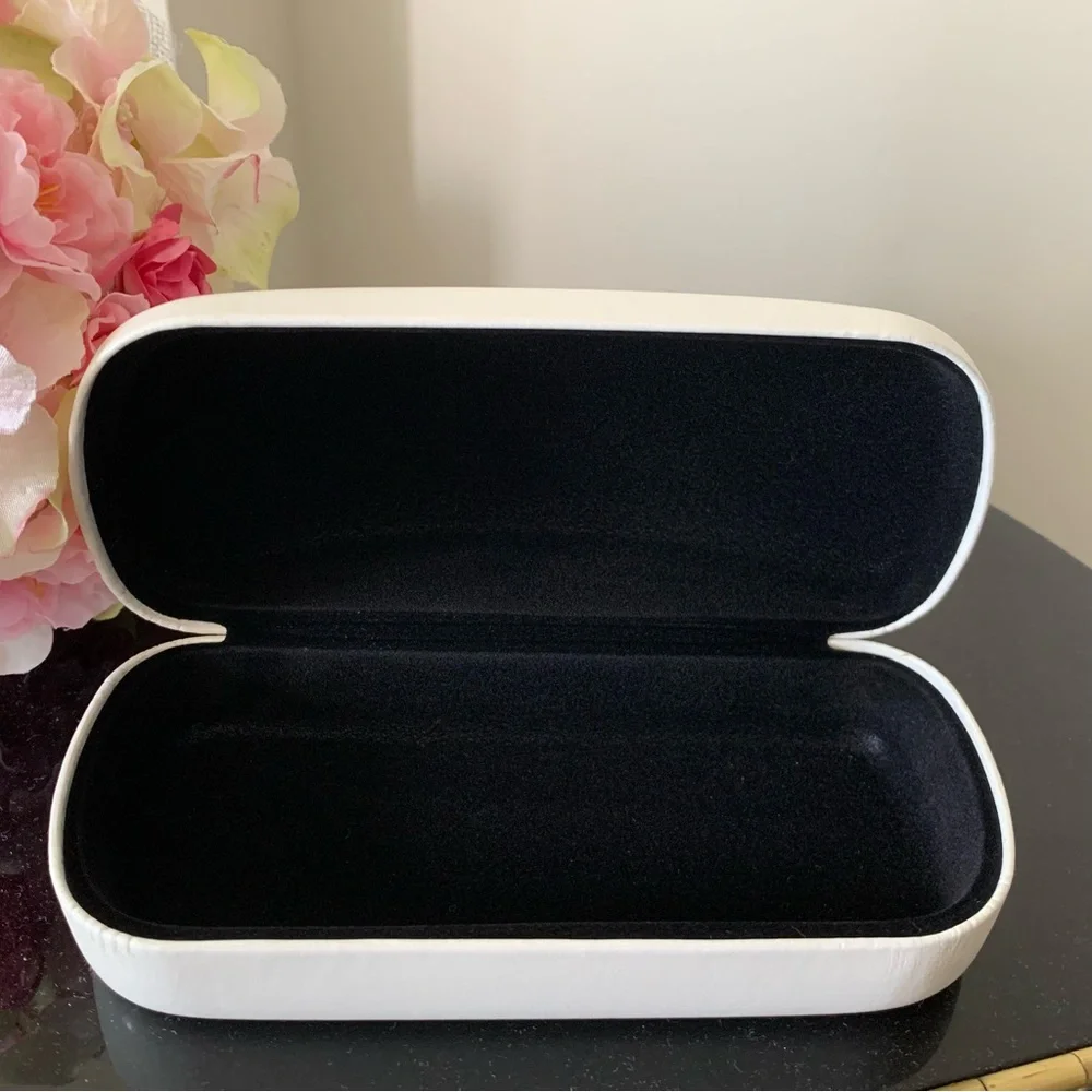 Calvin Klein White Sunglasses Case Only Black Interior Like New